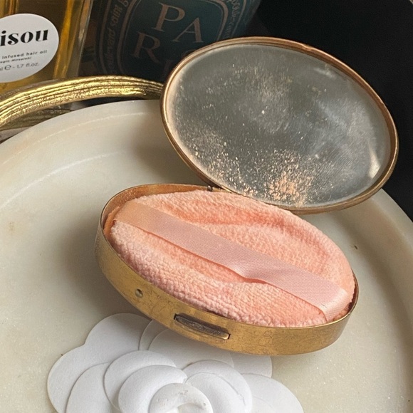 Mother of Pearl antique powder box WITH original powder inside - Picture 8 of 13